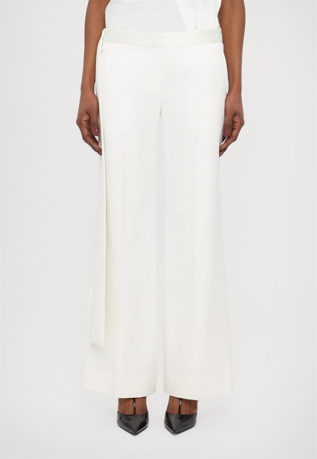Victoria Beckham NEW GIGI TROUSER - Stoffhose - ivory/offwhite