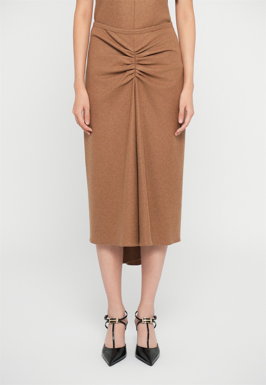 Victoria Beckham BELLA SKIRT - Bleistiftrock - toffee melange/camel