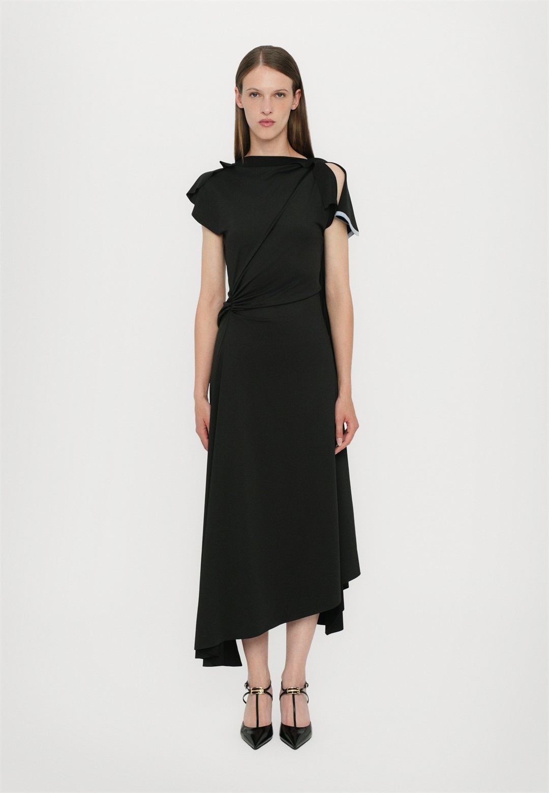 Victoria Beckham DRAPED DRESS - Cocktailkleid/festliches Kleid - black/schwarz