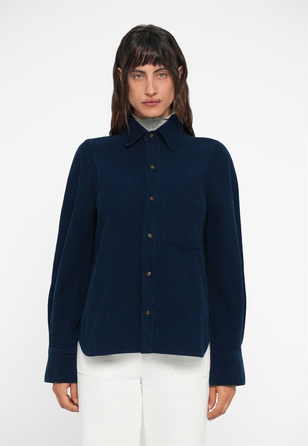 Victoria Beckham SHIRT - Hemdbluse - indigo garment dye/dunkelblau