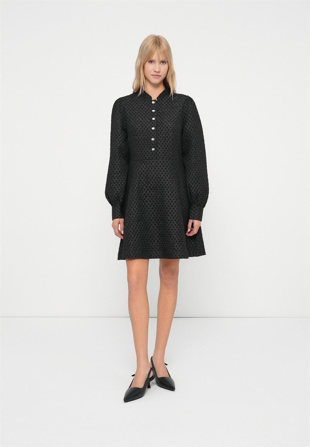 VILA VITALIAMA DRESS - Blusenkleid - black beauty/schwarz