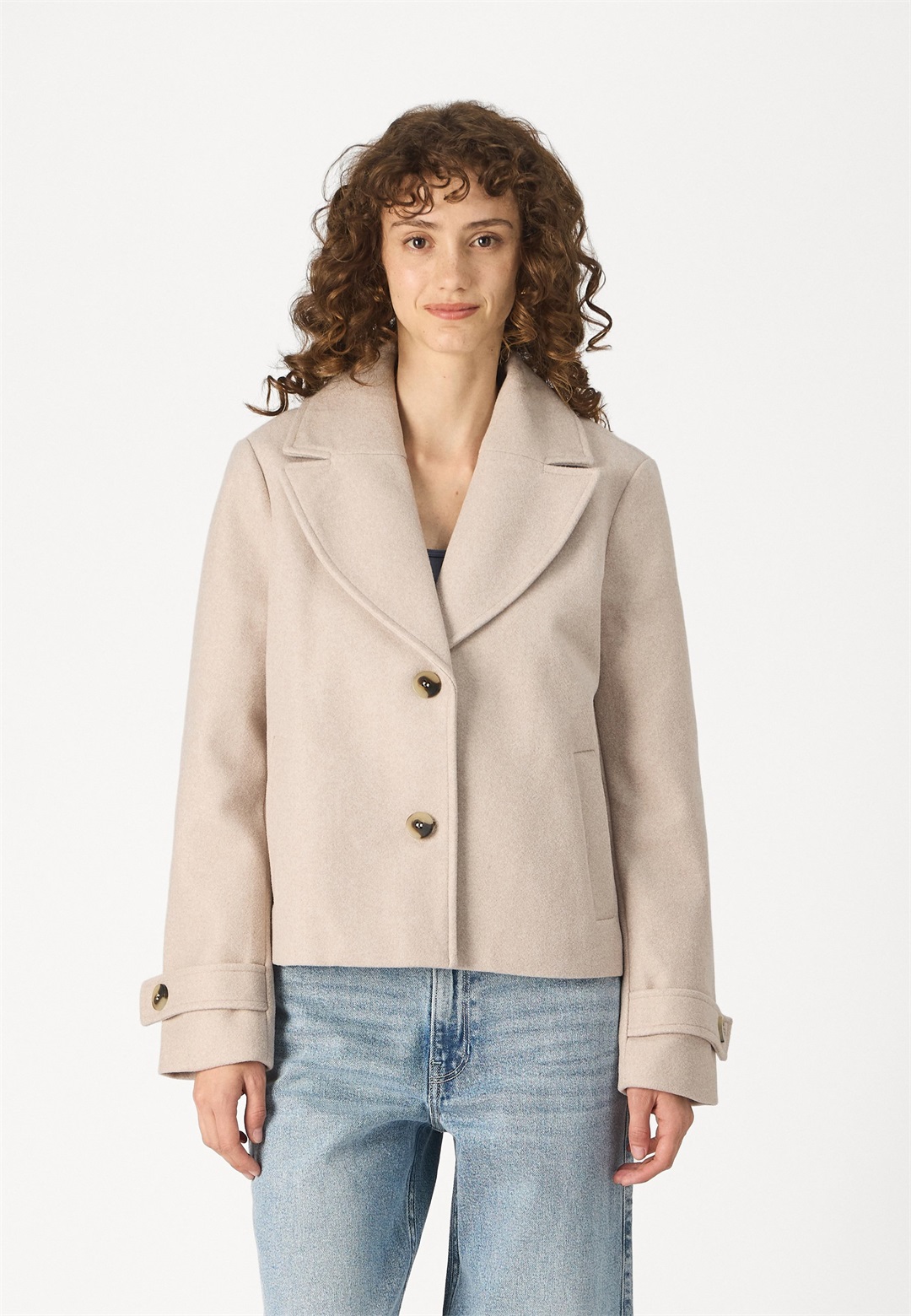 VILA VISOLO SHORT JACKET - Übergangsjacke - natural melange/beige