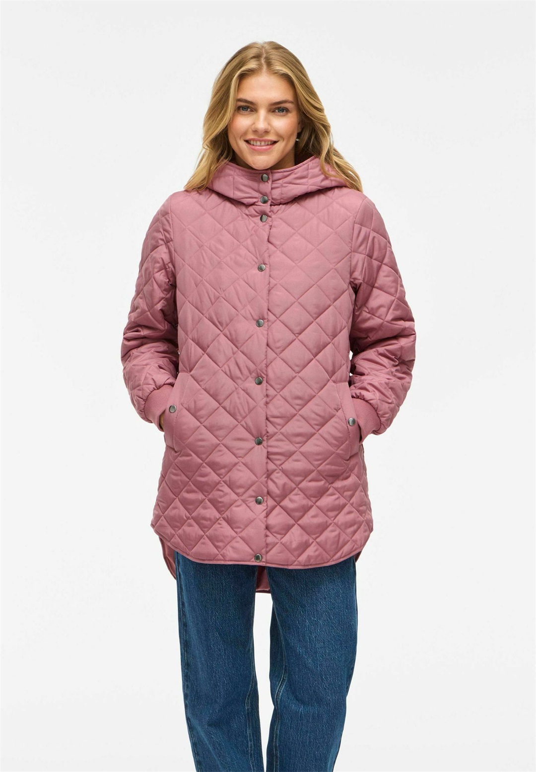 VILA VITATE LS HOODED - Wintermantel - mesa rose/pink