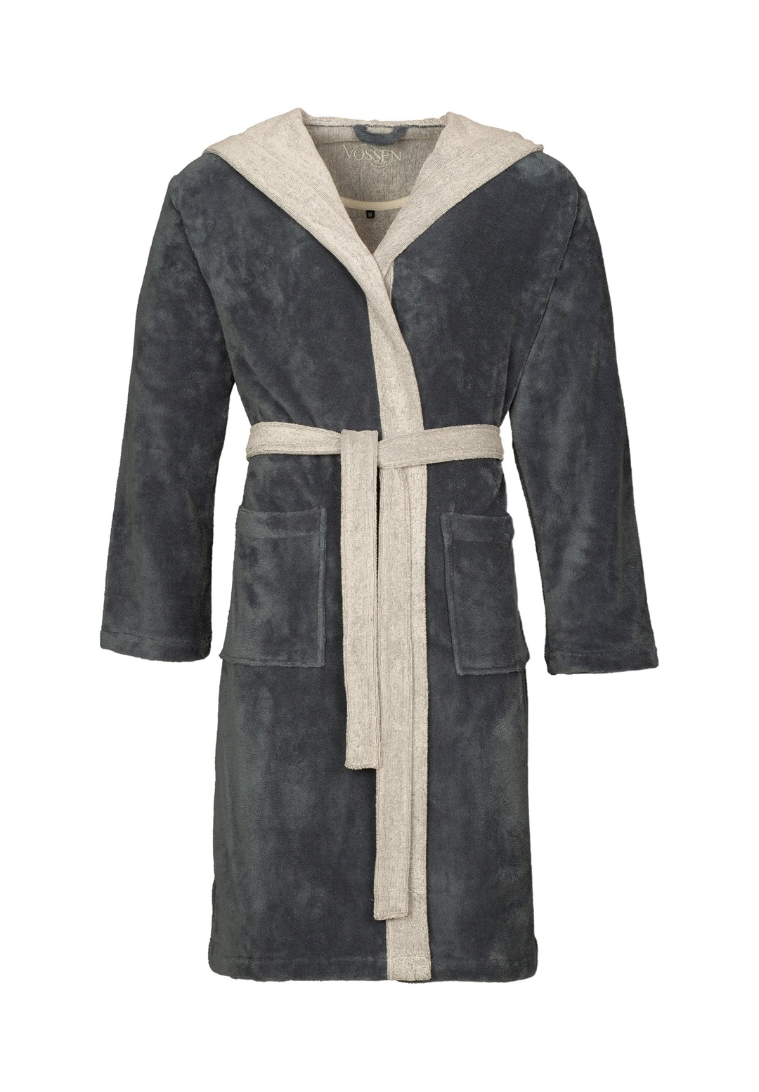 Vossen Bademantel - flanell/grau