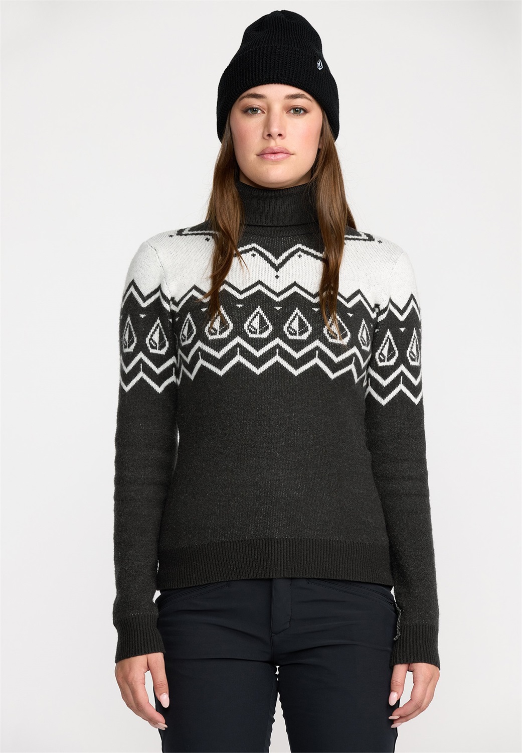 Volcom FIRESIDE - Strickpullover - black/schwarz