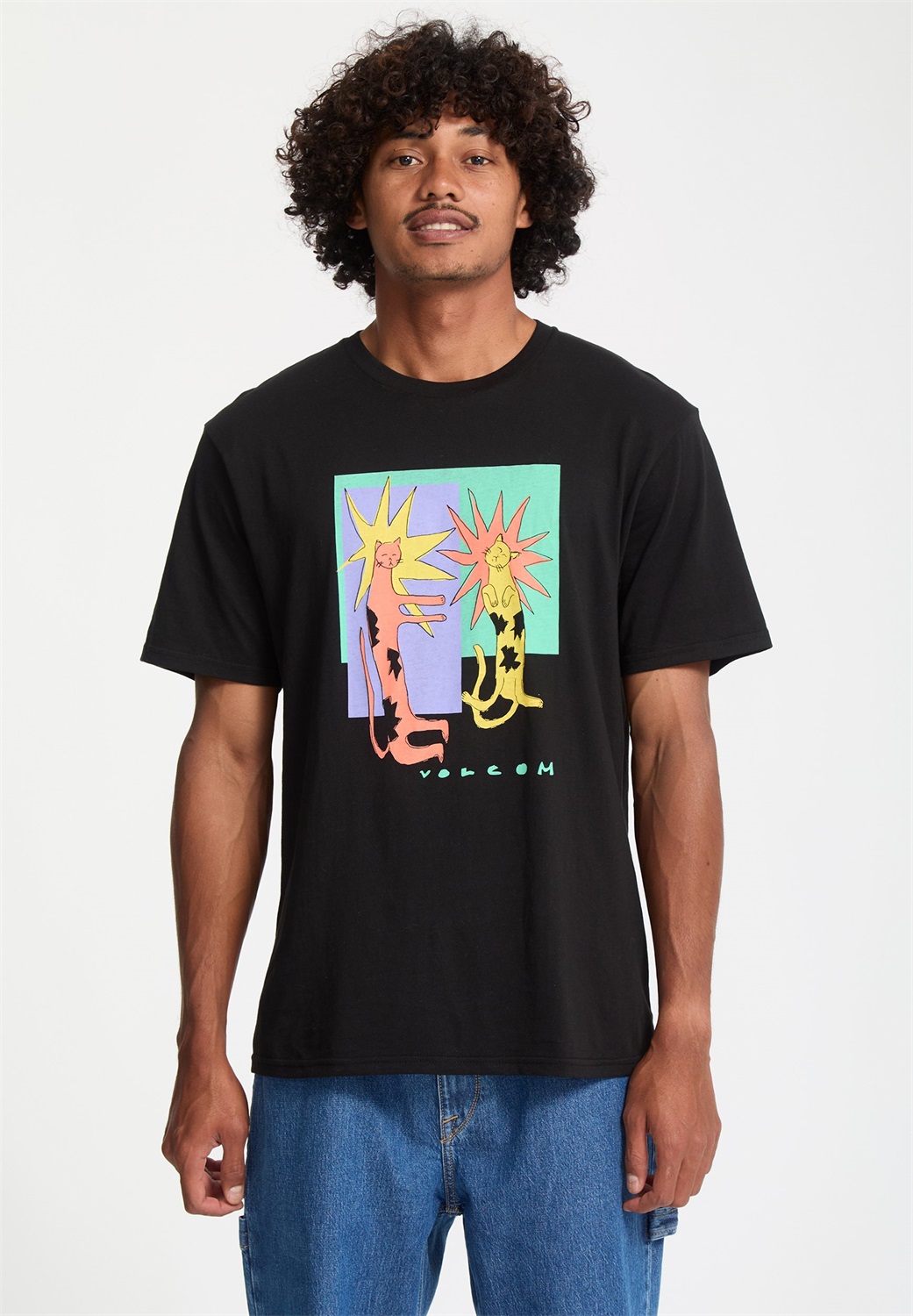 Volcom LONGO CATS - T-Shirt print - black/schwarz