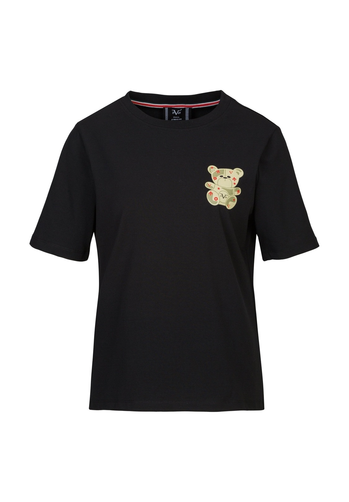 19V69 Italia ITALIA BELLARA S TEDDY - T-Shirt print - black/schwarz