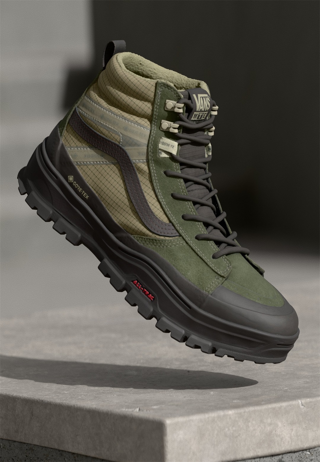 Vans SK8 HI UNISEX - Sneaker high - dark green/dark brown/dunkelgrün