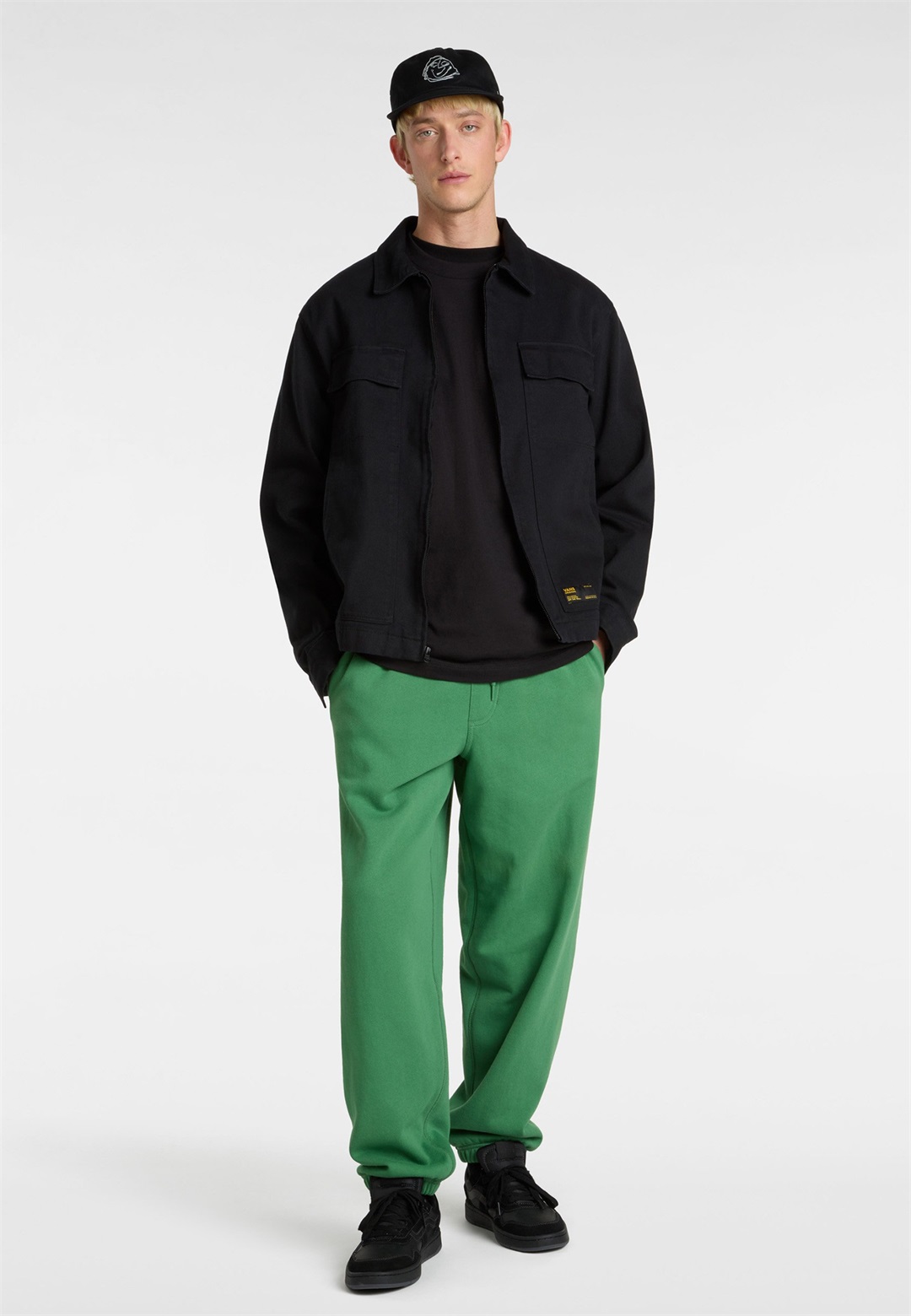 Vans LEFT CHEST II LOOSE FIT - Langarmshirt - black/schwarz