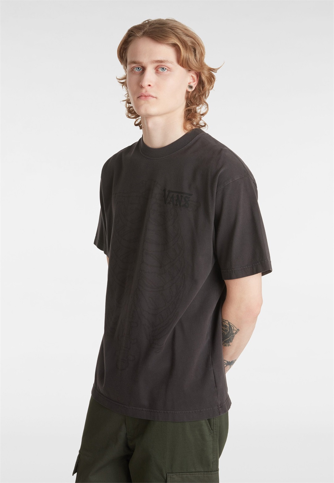 Vans MTE RIBCAGE REVERSIBLE - T-Shirt print - black/schwarz