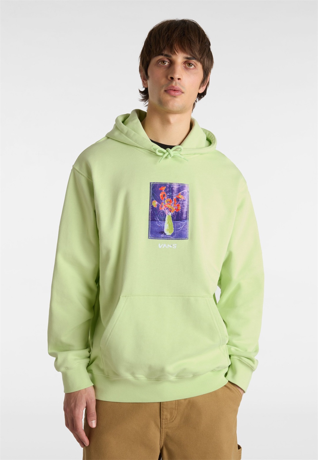 Vans DECOR HOODIE - Kapuzenpullover - shadow lime/grau