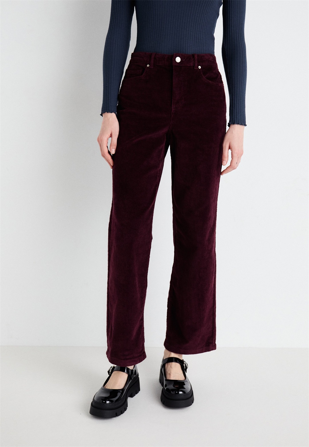 Vero Moda VMTESSA WIDE PANTS - Stoffhose - winetasting/bordeaux