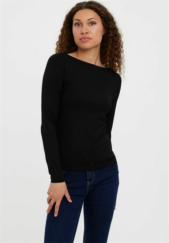 Vero Moda Langarmshirt - nero/schwarz