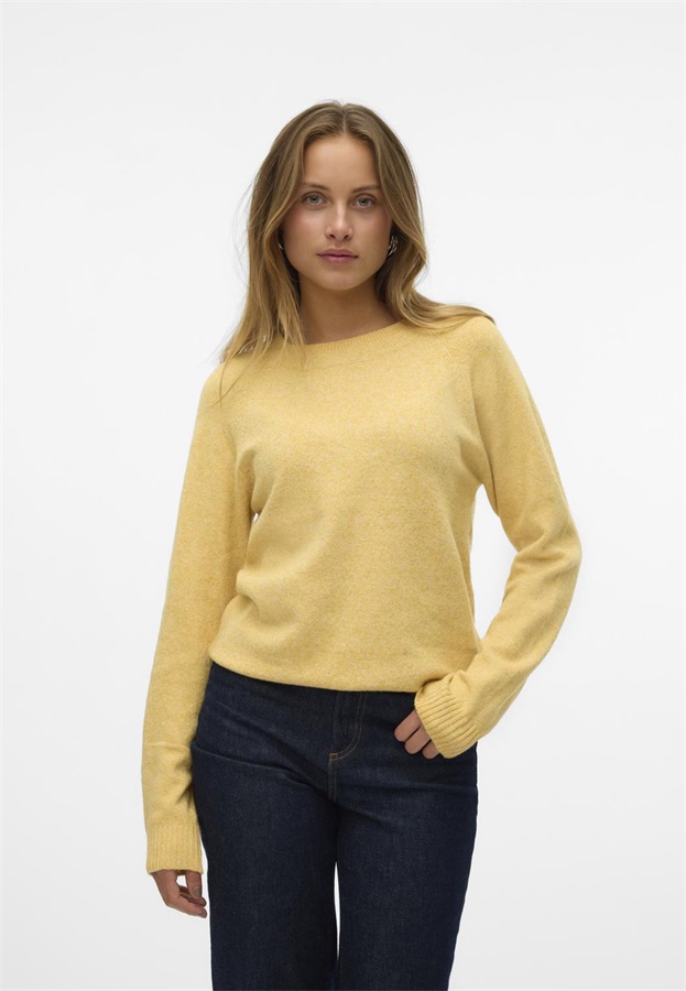 Vero Moda VMDOFFY - Strickpullover - golden spice/gelb-meliert