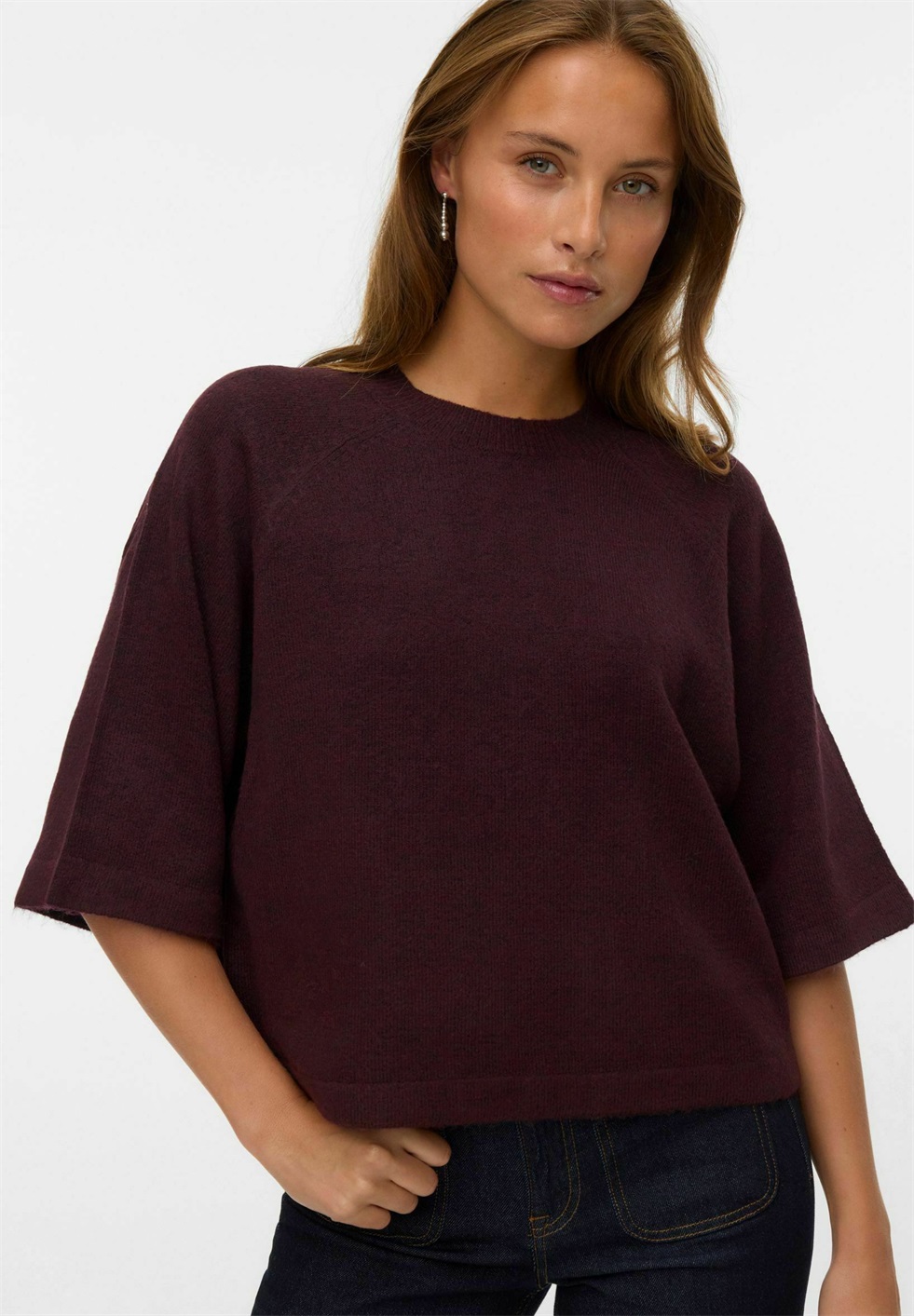 Vero Moda Strickpullover - fudge/bordeaux