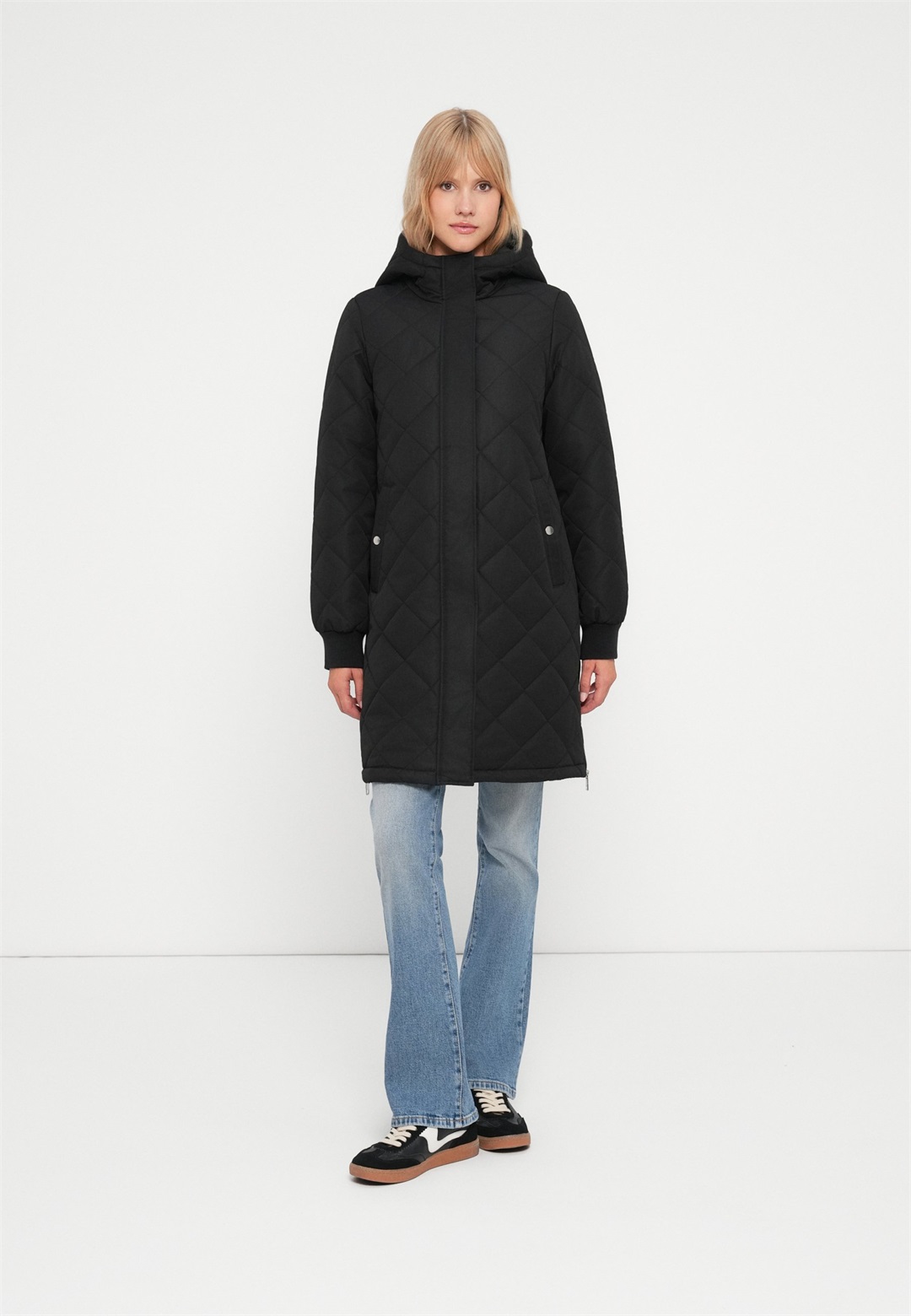 Vero Moda VMERICAHOLLY LONG JACKET - Daunenmantel - black/schwarz
