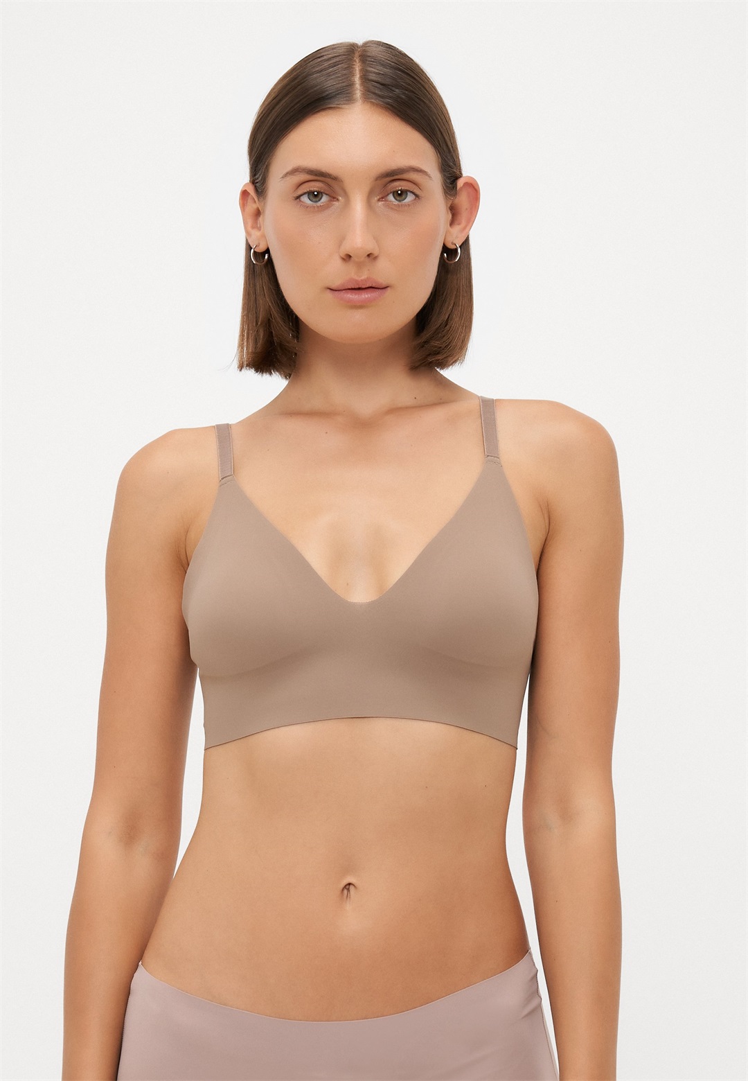 Vero Moda VMDITTE 2ND SKIN BRALETTE - T-Shirt BH - brown lentil/braun
