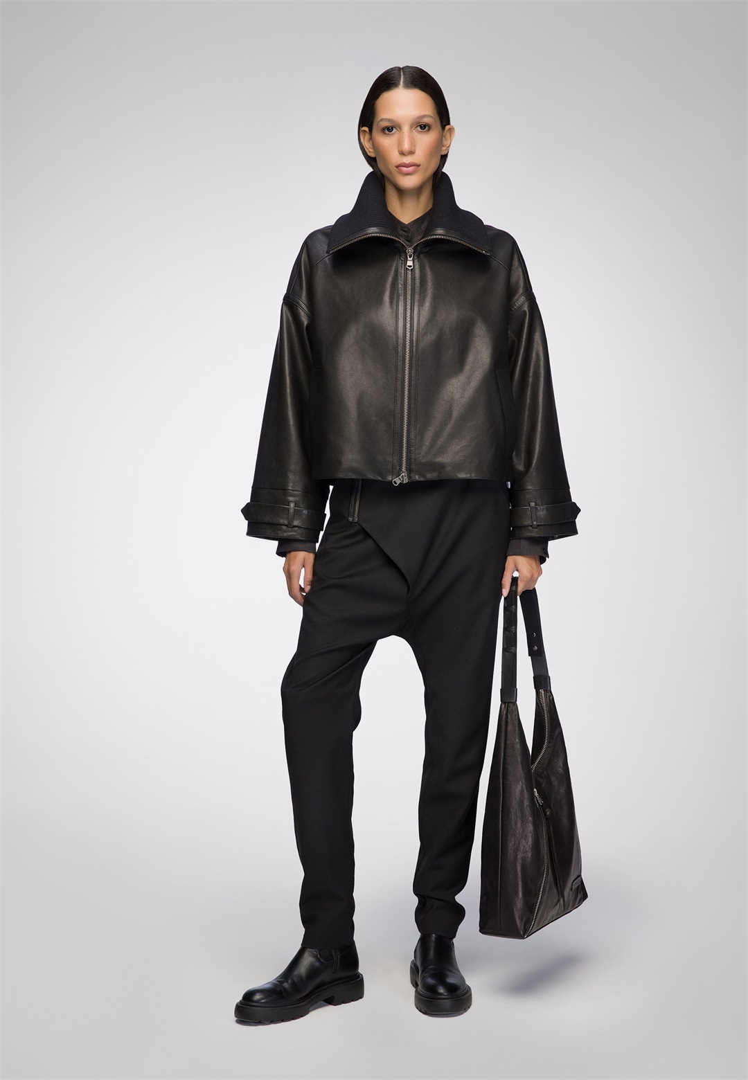 VSP OLGA - Lederjacke - black/schwarz