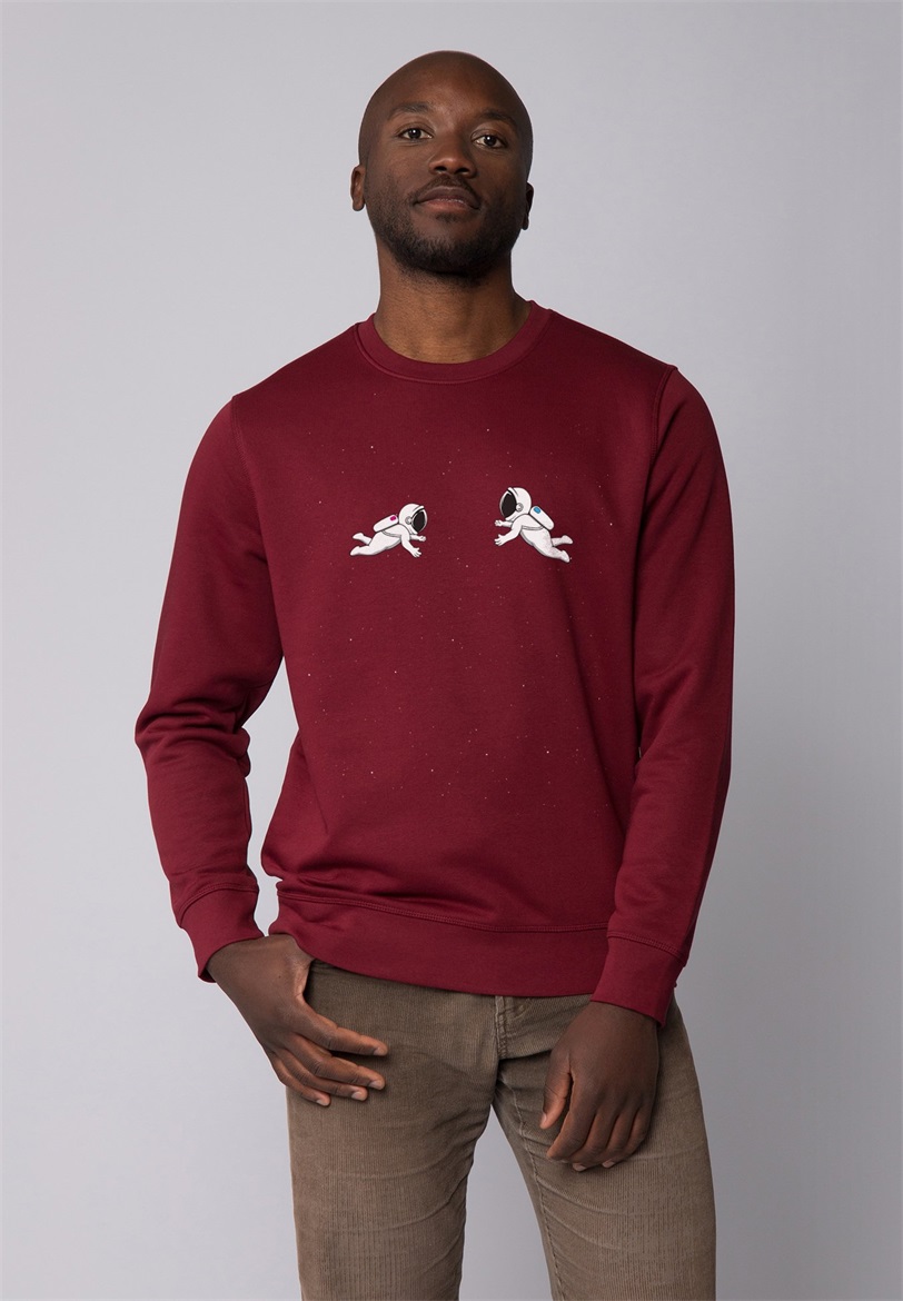 watapparel SPACE LOVE - Sweatshirt - burgundy/dunkelrot
