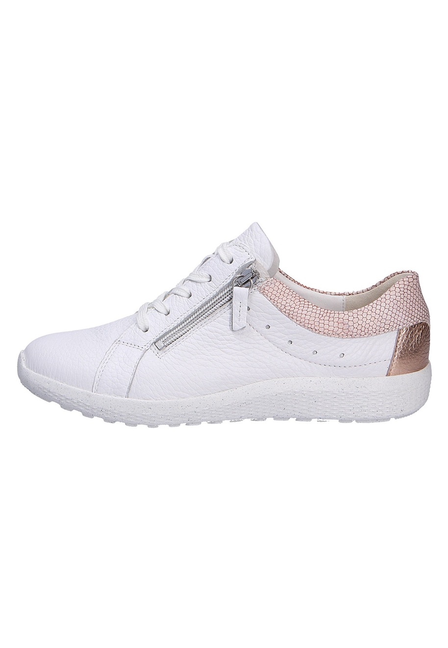 Waldläufer Sportlicher Schnürer - weissskinrosgold/weiß