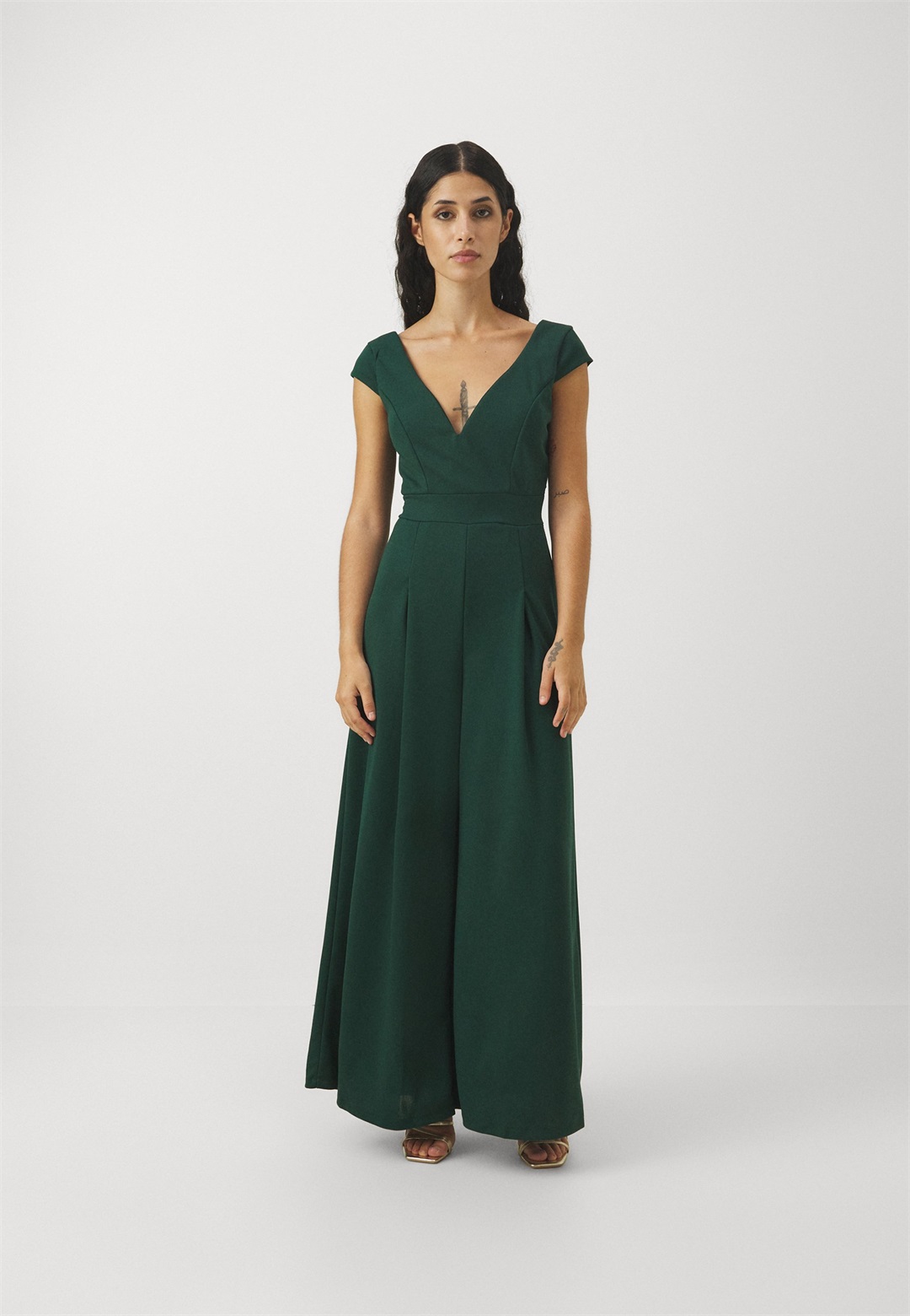 WAL G PETITE MYLA CAP SLEEVE - Jumpsuit - forest green/dunkelgrün