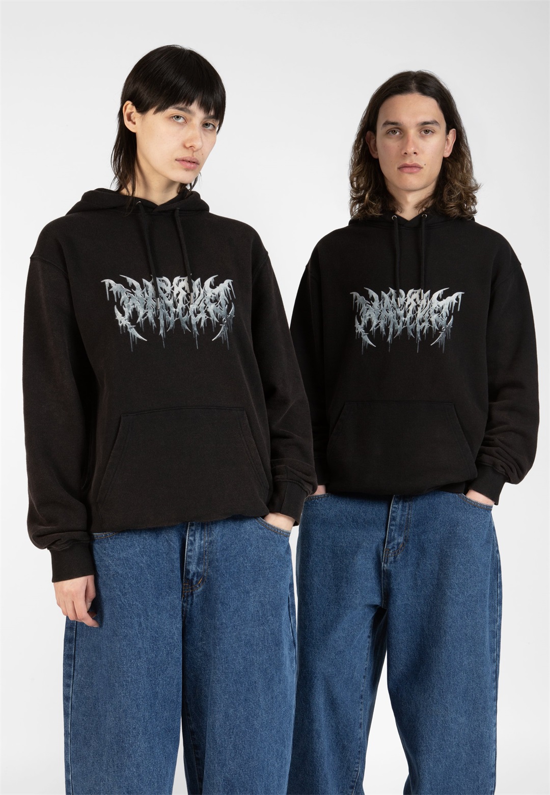 Wasted Paris SPECTRA HOODIE UNISEX - Kapuzenpullover - faded black/black denim