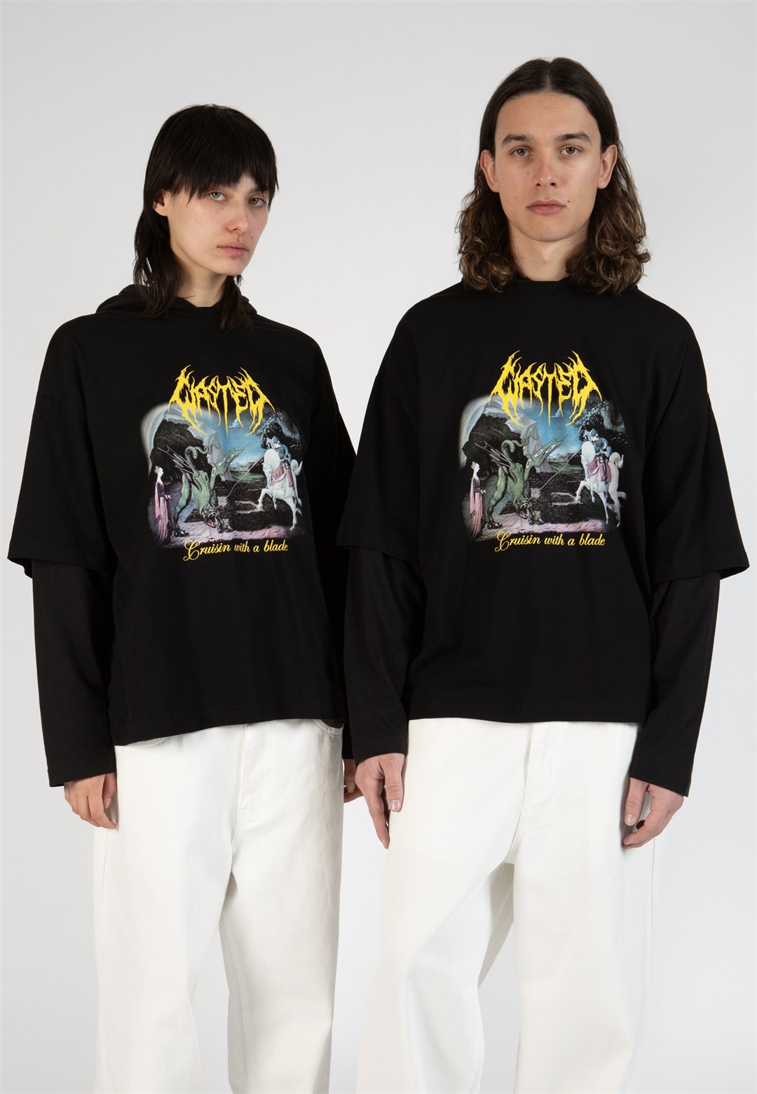 Wasted Paris TALE HOODIE AGE UNISEX - Langarmshirt - black/faded black/schwarz