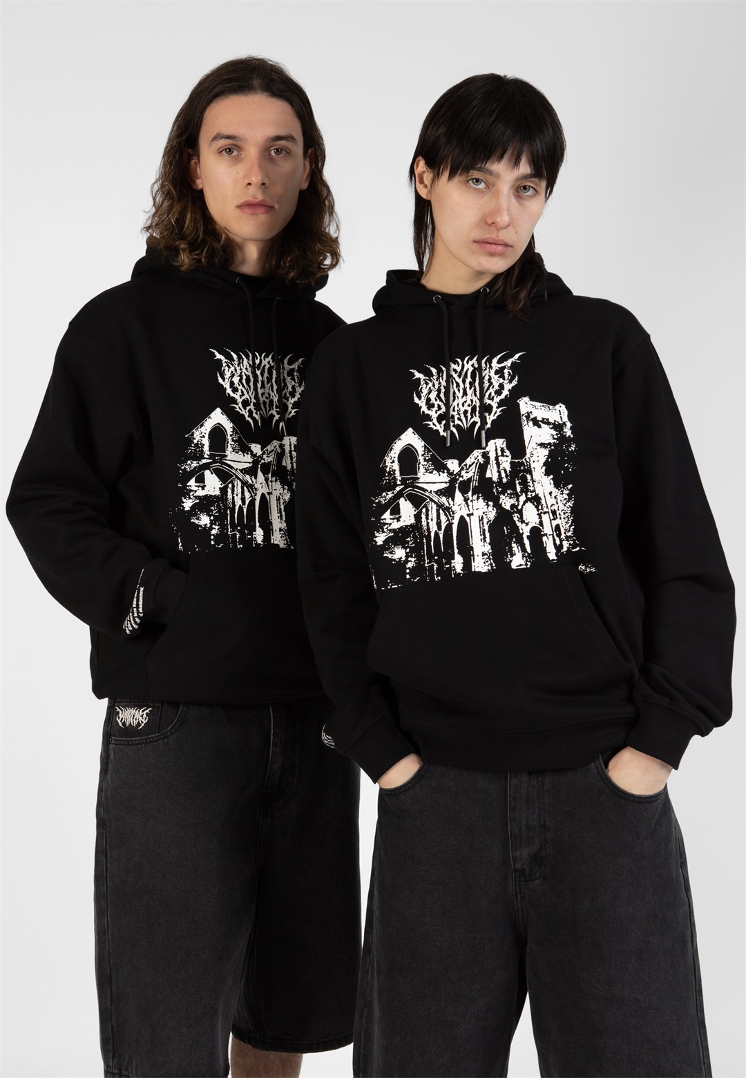 Wasted Paris RUIN HOODIE UNISEX - Kapuzenpullover - black/schwarz