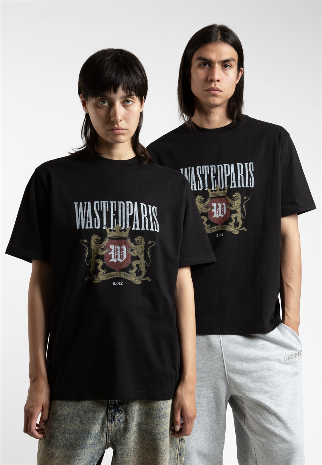 Wasted Paris CREST UNISEX - T-Shirt print - black/schwarz