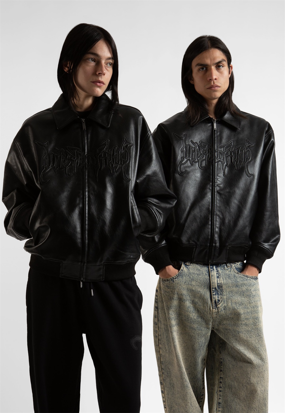 Wasted Paris NETHER VARSITY JACKET UNISEX - Kunstlederjacke - black/schwarz