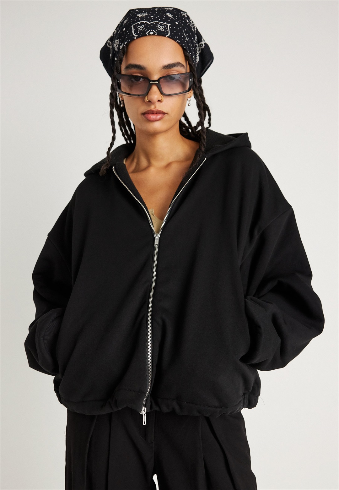 Weekday HOODIE - Übergangsjacke - black/schwarz