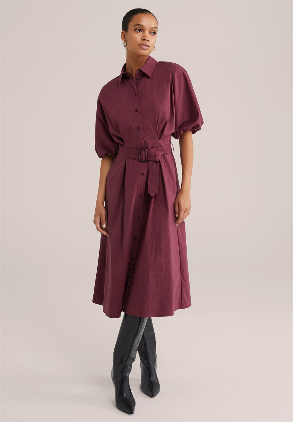 WE Fashion Blusenkleid - vintage red/rot