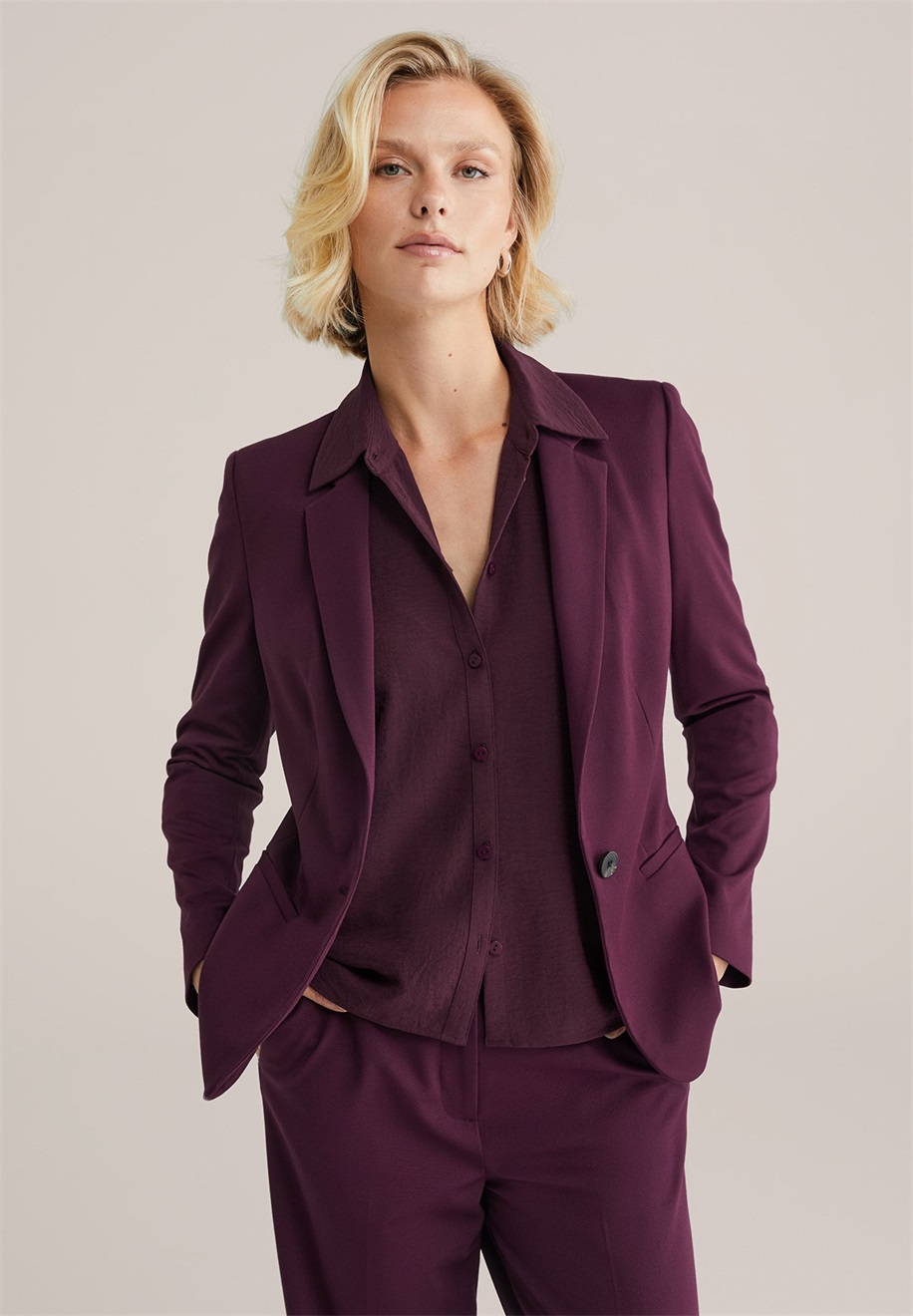WE Fashion Blazer - aubergine/lila