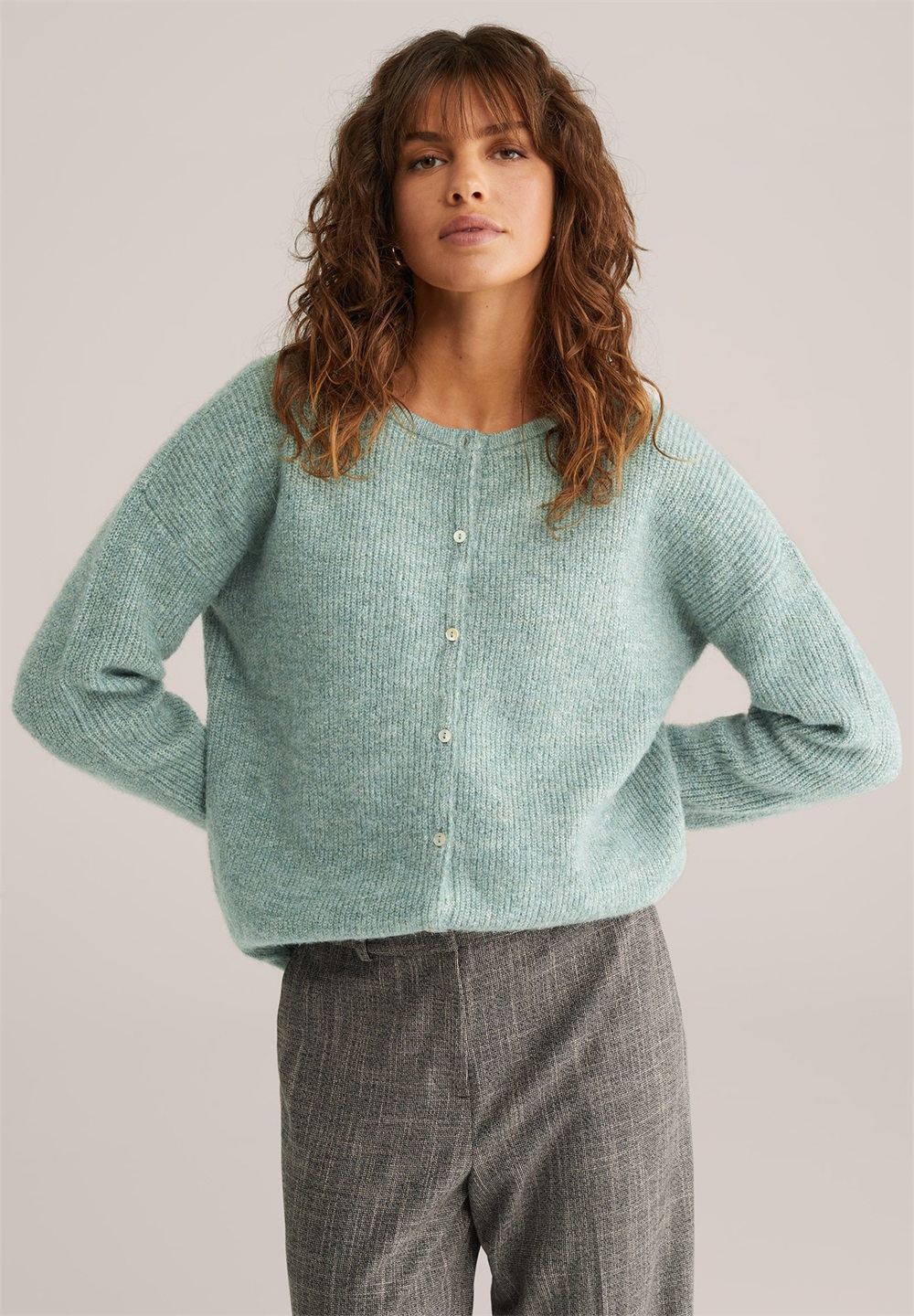 WE Fashion Strickjacke - mint green/mint