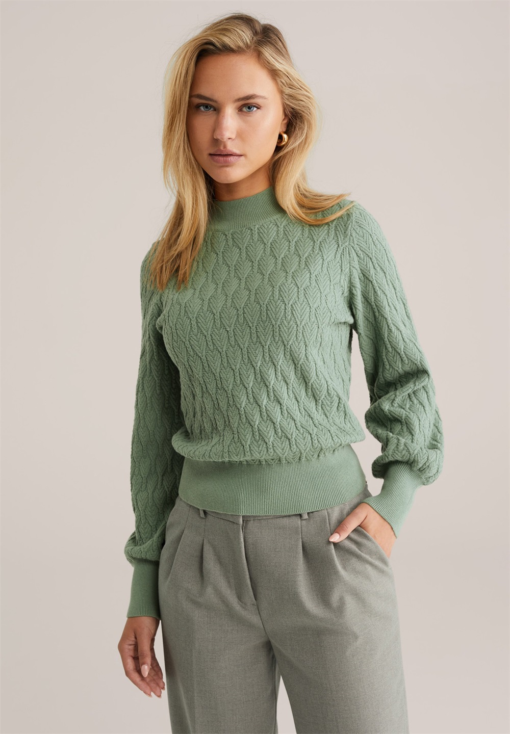WE Fashion Strickpullover - light green/hellgrün