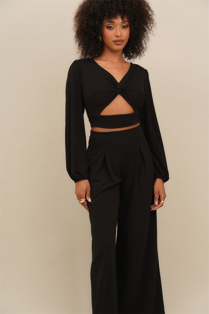 WAL G. ANGELINA BACKLESS - Langarmshirt - black/schwarz