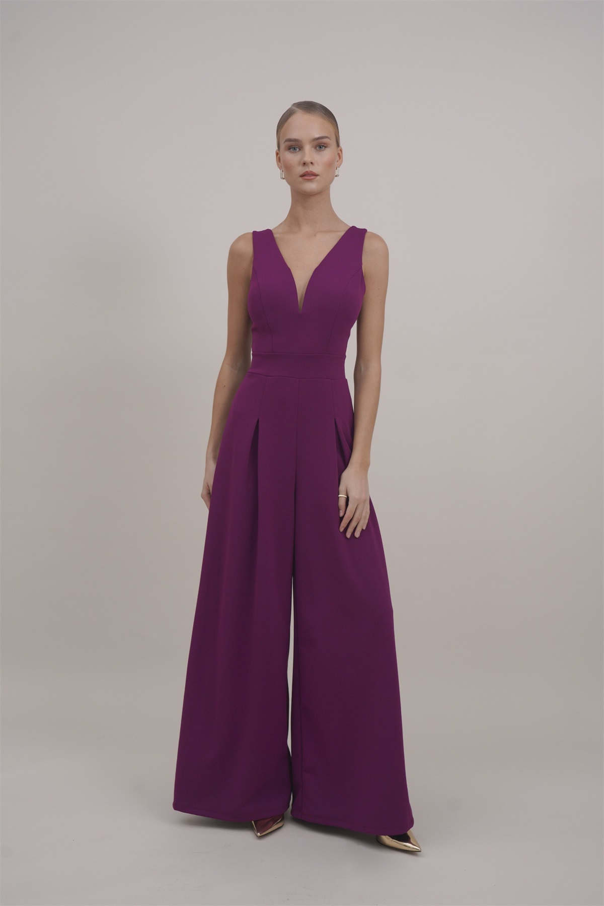 WAL G. JACKIE WIDE LEG - Jumpsuit - plum/lila