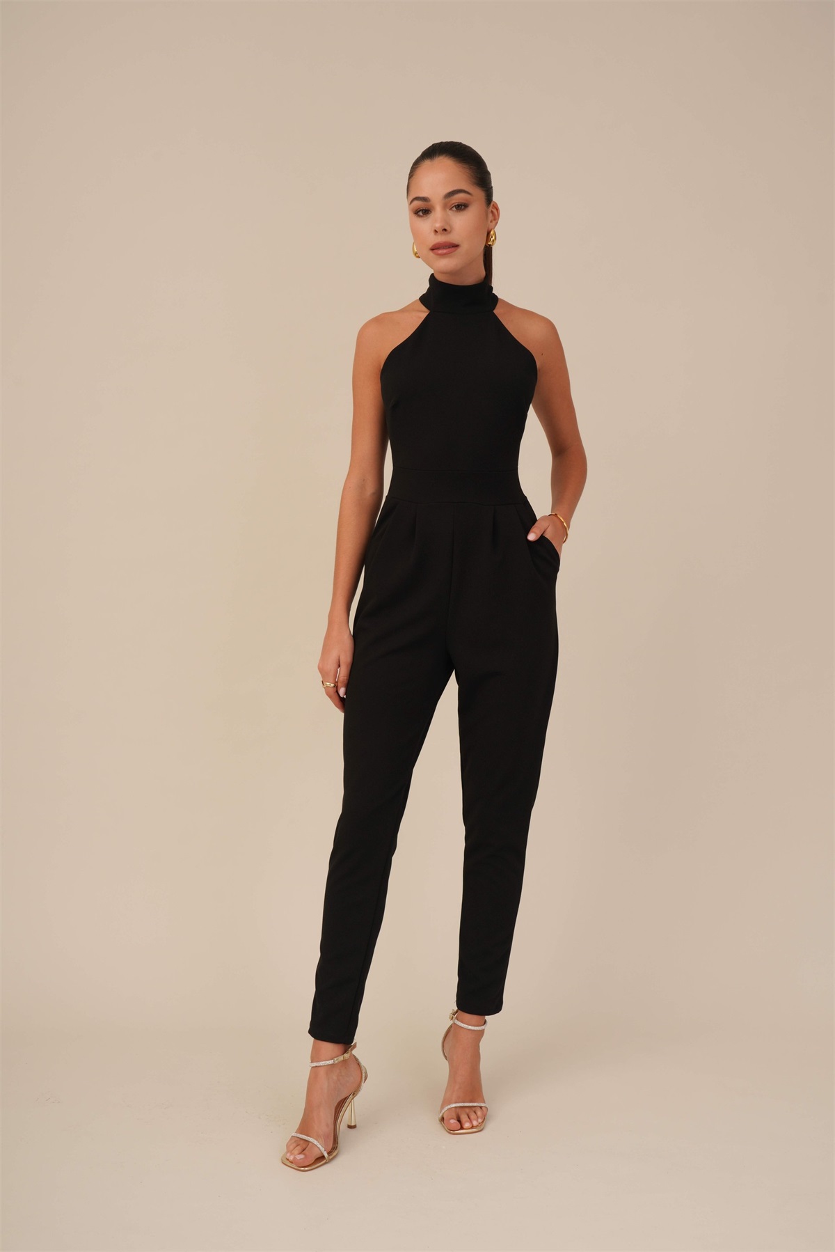 WAL G. CHENISE HALTER NECK - Jumpsuit - black/schwarz