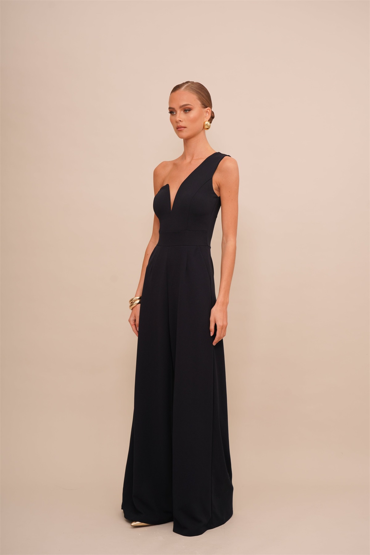 WAL G. FLEUR ONE SHOULDER - Jumpsuit - navy blue/dunkelblau