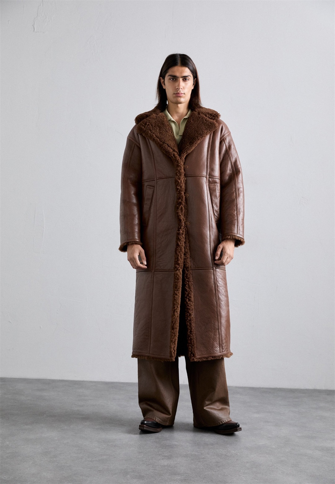 Won Hundred NUUK SHEARLING COAT UNISEX - Klassischer Mantel - dark brown/dunkelbraun