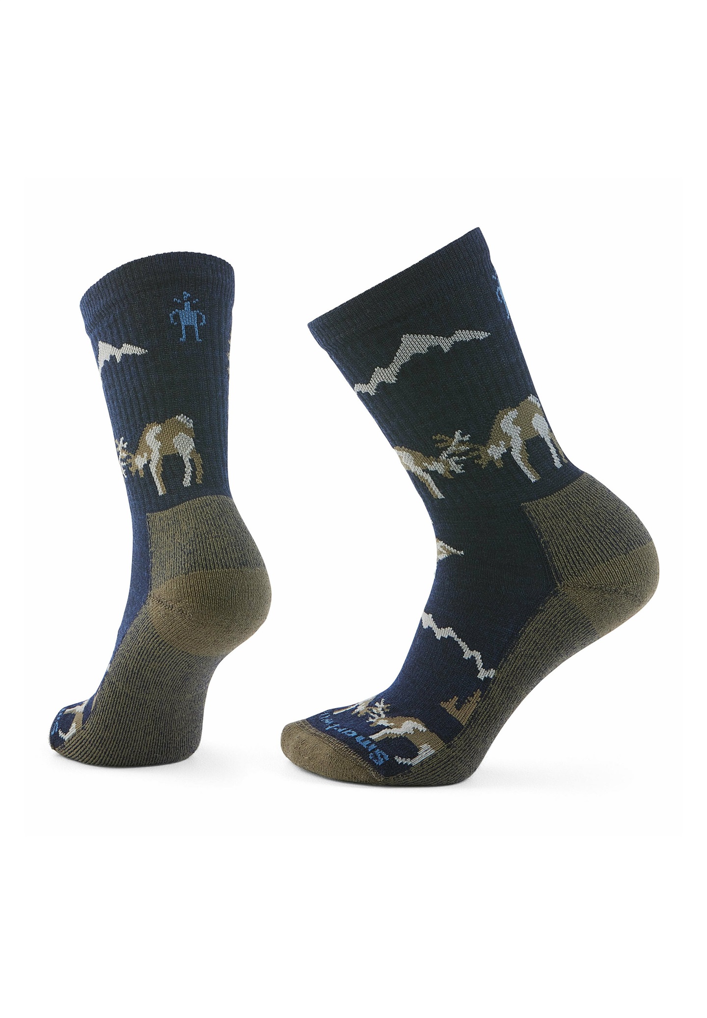 Smartwool EVERYDAY HORNS CLASH CREW - Socken - deep navy/dunkelblau