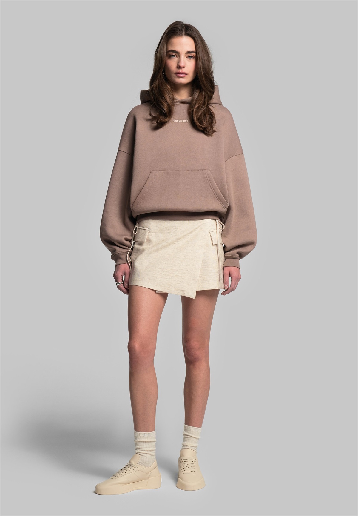 WRSTBHVR GARM V3 HOODIE - Kapuzenpullover - leafless tree/braun