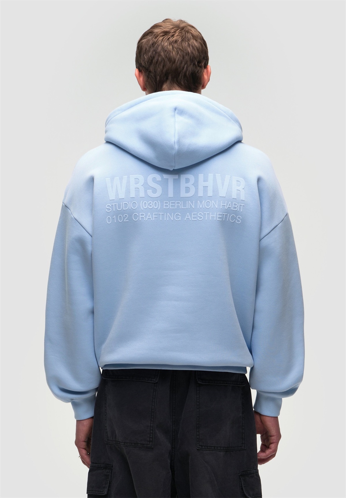 WRSTBHVR STUDIO V12 - Kapuzenpullover - chambray blue/hellblau