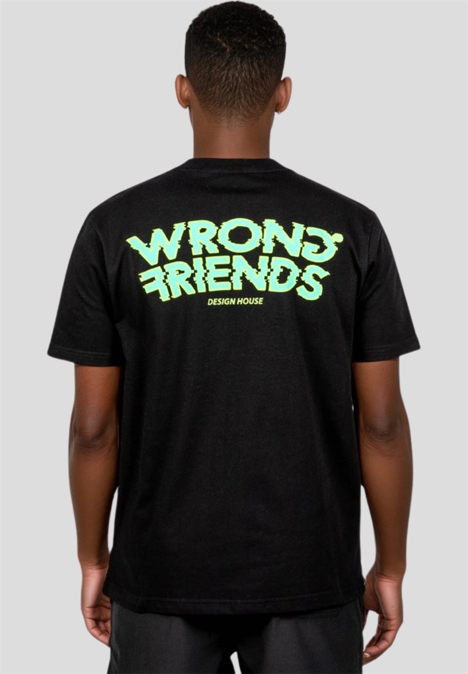 Wrong Friends T-Shirt print - black/schwarz