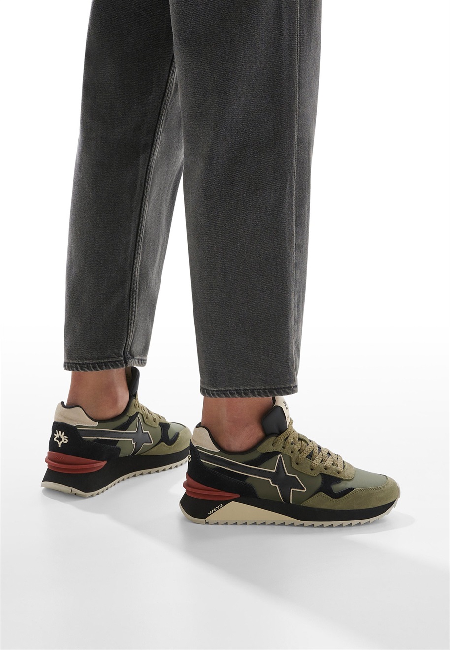 W6YZ YAK-M TECNICO - Sneaker low - militärgrüne/oliv