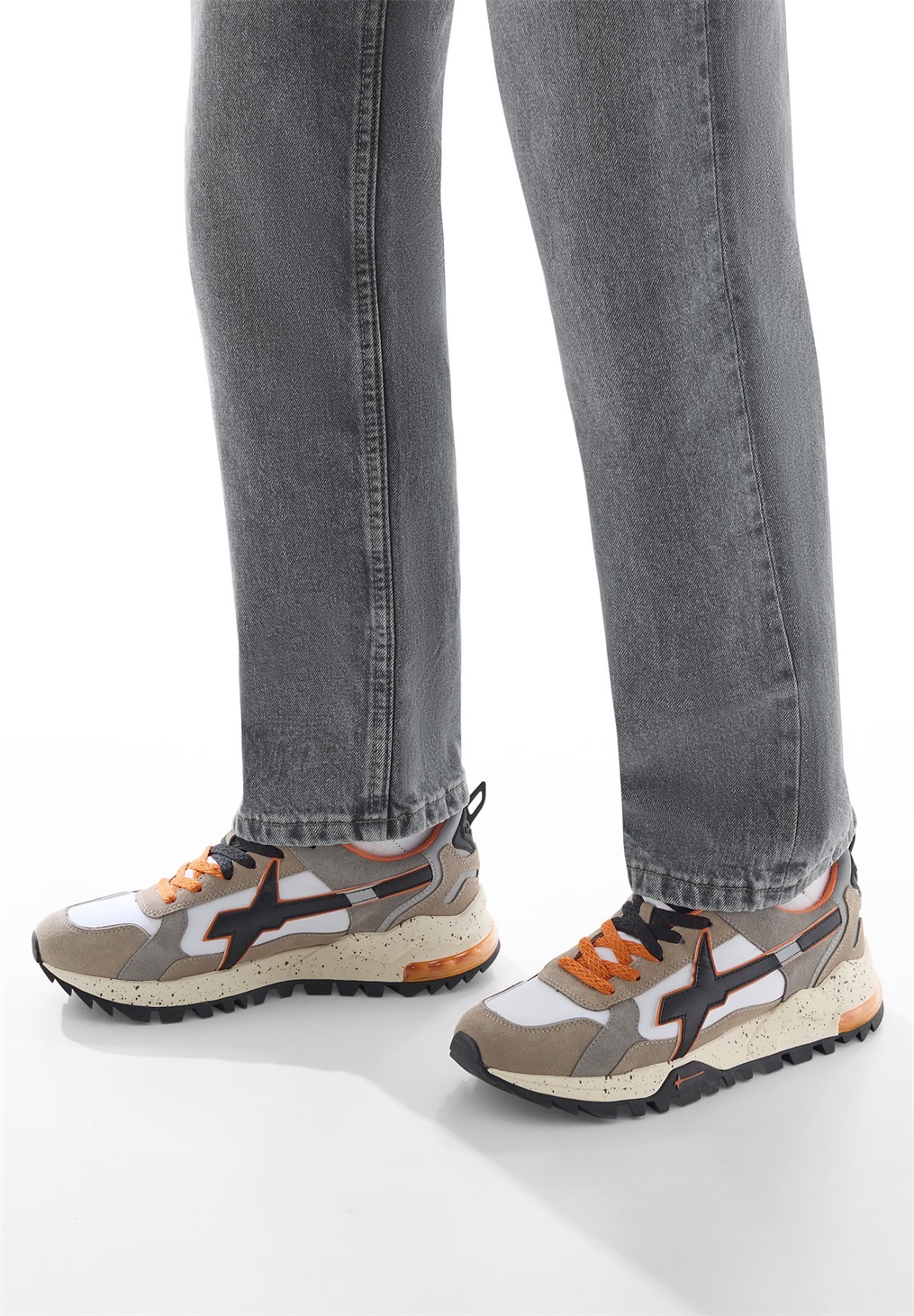 W6YZ BREEZE - Sneaker low - weiß/grau/weiß