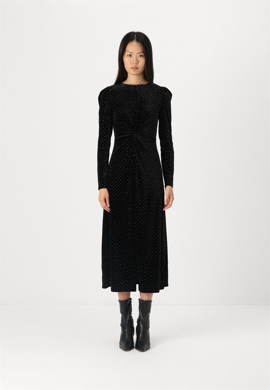 YAS YASHELLA VELOUR DRESS SHOW - Ballkleid - black/schwarz