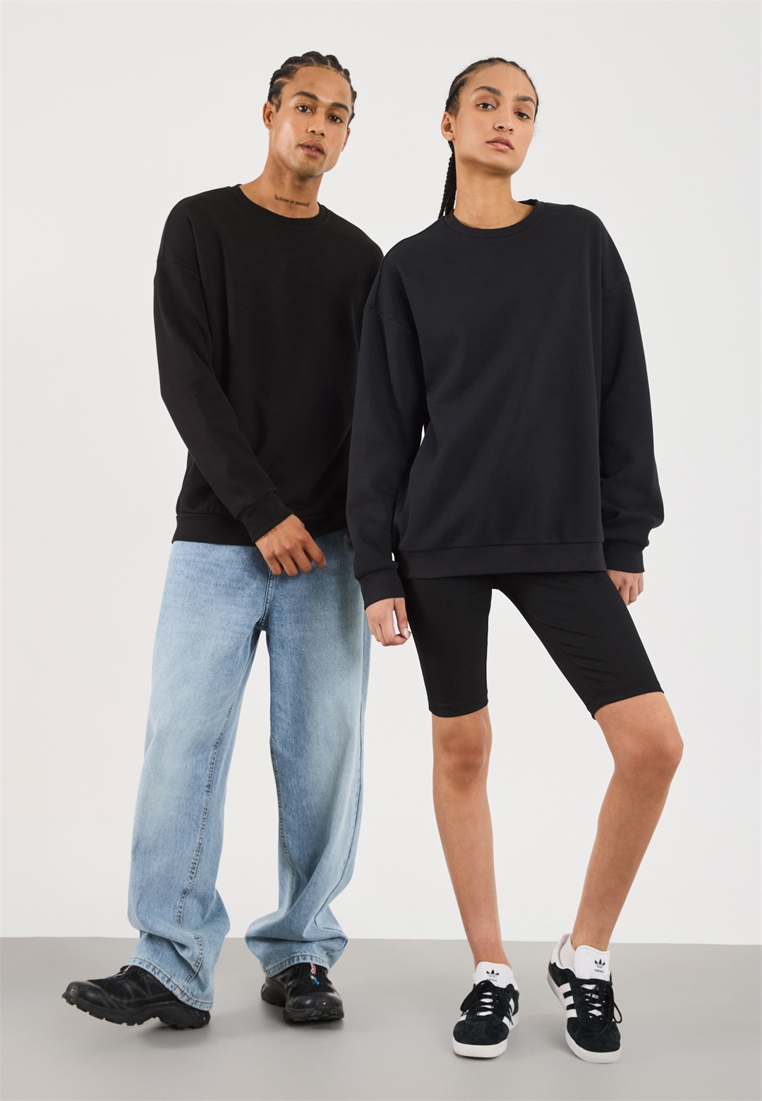 YOURTURN UNISEX 2 PACK - Sweatshirt - black/schwarz