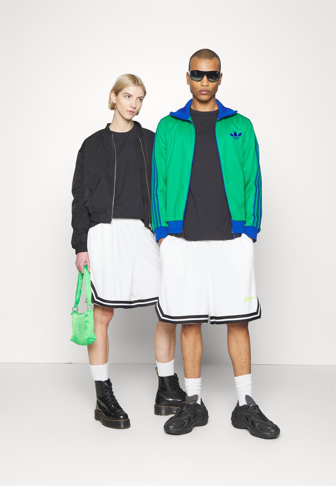 YOURTURN UNISEX 3 PACK BASIC OVERSIZED T-SHIRT - T-Shirt basic - white/mint/black/weiß