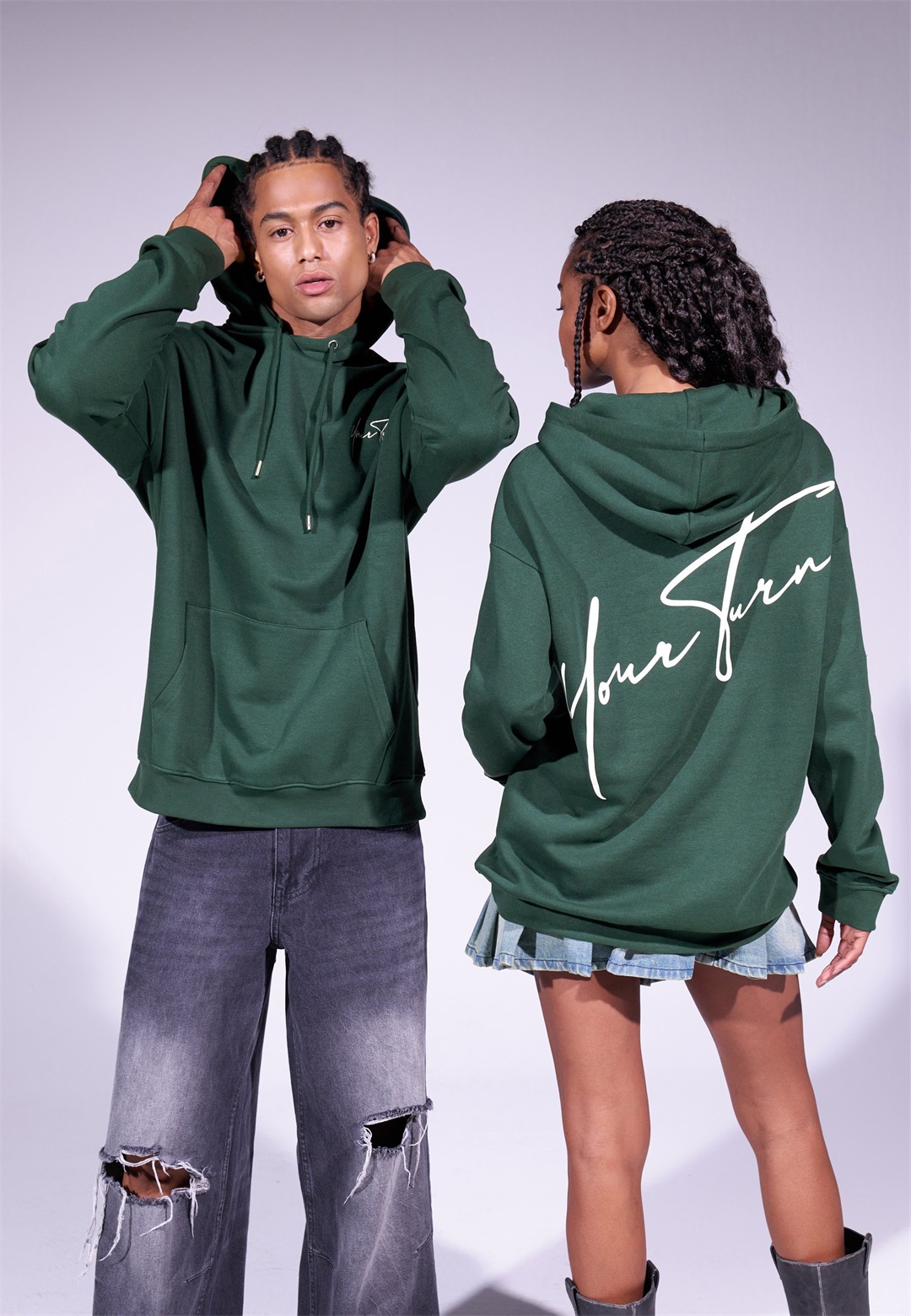 YOURTURN UNISEX - Sweatshirt - dark green/dunkelgrün